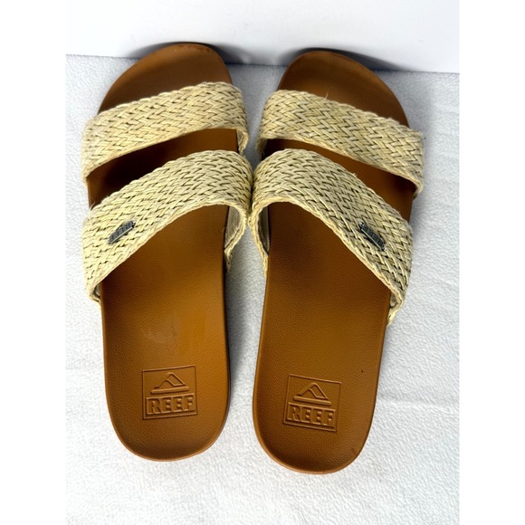 Reef Cushion Vista Braid Womens Slide US 8 Beige Comfort Casual Slip On Sandal - Picture 6 of 7
